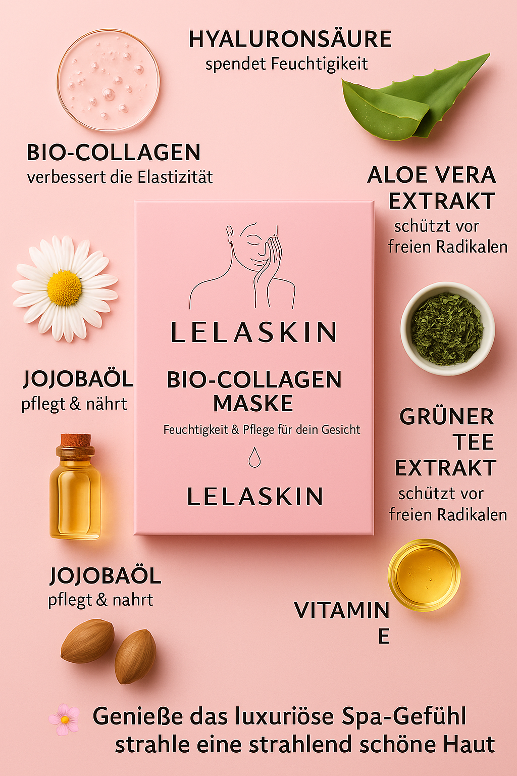 Kollagengesichtsmaske